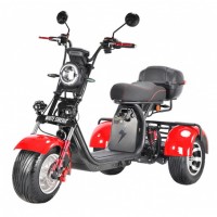 Электроскутер Citycoco White Siberia PRO Trike 178W Красный